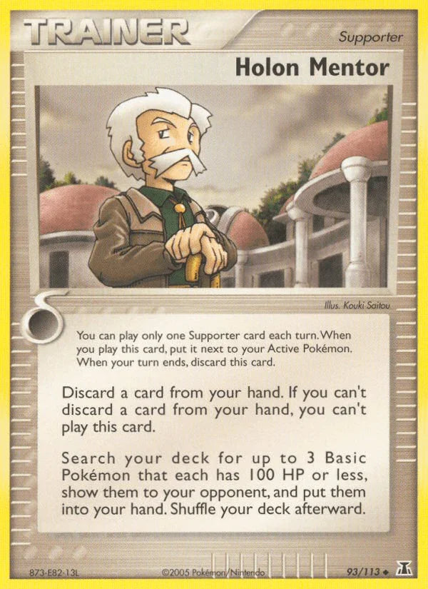 93, EX: Delta Species, Normal, Supporter, Uncommon Holon Mentor (93/113) [EX: Delta Species] - Trading Card World