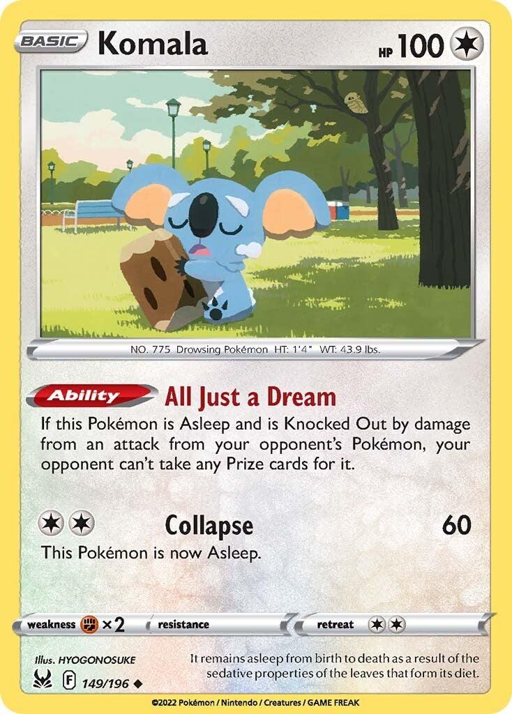 149, Colorless, Fighting [x2], Normal, Reverse Holofoil, Sword & Shield: Lost Origin, Uncommon Komala (149/196) [Sword & Shield: Lost Origin] - Trading Card World