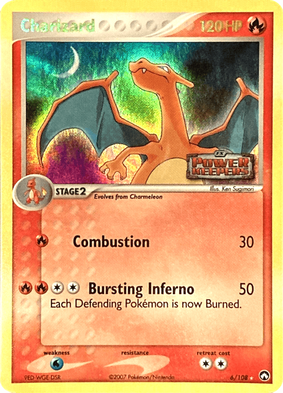 EX: Power Keepers, Fire, Holo Rare, Reverse Holofoil, Water[×2] Charizard (6/108) (Stamped) [EX: Power Keepers] - Trading Card World