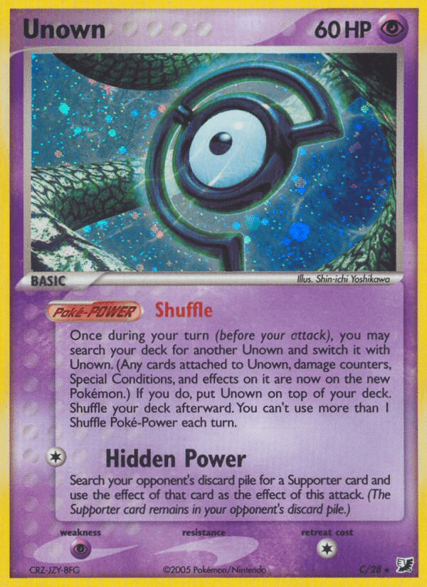 EX: Unseen Forces, Holo Rare, Holofoil, Psychic Unown (C) (C/28) [EX: Unseen Forces] - Trading Card World