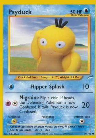 79, Common, Lightning[×2], Neo Destiny Unlimited, Normal, Water Psyduck (79/105) [Neo Destiny Unlimited] - Trading Card World