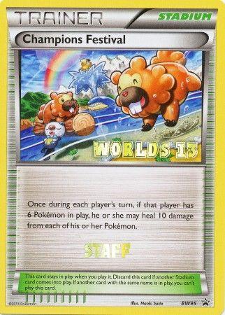 Black & White: Black Star Promos, BW95, Holofoil, Normal, Promo, Stadium Champions Festival (BW95) (2013 Staff) [Black & White: Black Star Promos] - Trading Card World