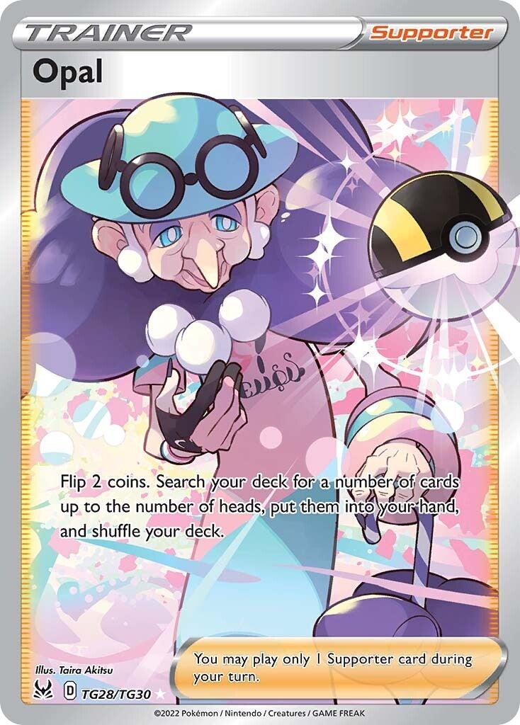 Holofoil, Secret Rare, Supporter, Sword & Shield: Lost Origin, TG28 Opal (TG28/TG30) [Sword & Shield: Lost Origin] - Trading Card World
