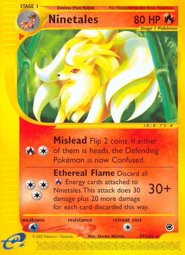 57, Expedition: Base Set, Fire, Normal, Rare, Reverse Holofoil, Water[×2] Ninetales (57/165) [Expedition: Base Set] - Trading Card World