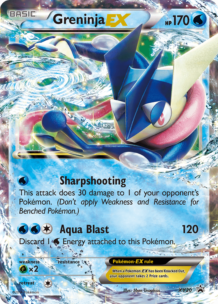 Grass[×2], Holofoil, Promo, Water, XY20, XY: Black Star Promos Greninja EX (XY20) [XY: Black Star Promos] - Trading Card World