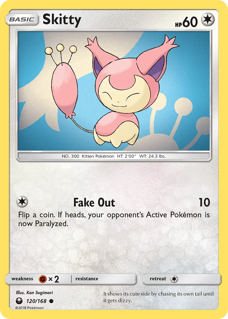 120, Colorless, Common, Fighting[×2], Normal, Reverse Holofoil, Sun & Moon: Celestial Storm Skitty (120/168) [Sun & Moon: Celestial Storm] - Trading Card World