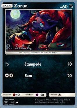 52, Common, Darkness, Fighting[×2], Normal, Psychic[-20], World Championships 2018 Zorua (52/73) (Victory Map - Robin Schulz) [World Championships 2018] - Trading Card World
