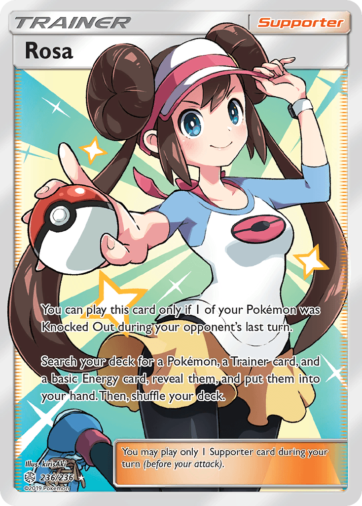 236, Holofoil, Sun & Moon: Cosmic Eclipse, Supporter, Ultra Rare Rosa (236/236) [Sun & Moon: Cosmic Eclipse] - Trading Card World