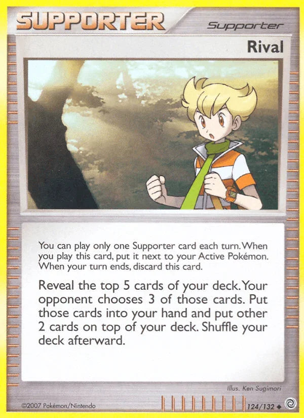 124, Diamond & Pearl: Secret Wonders, Normal, Reverse Holofoil, Supporter, Uncommon Rival (124/132) [Diamond & Pearl: Secret Wonders] - Trading Card World