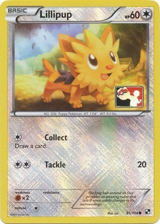 81, Black & White: Base Set, Colorless, Fighting[×2], Promo, Reverse Holofoil Lillipup (81/114) (League Promo) [Black & White: Base Set] - Trading Card World