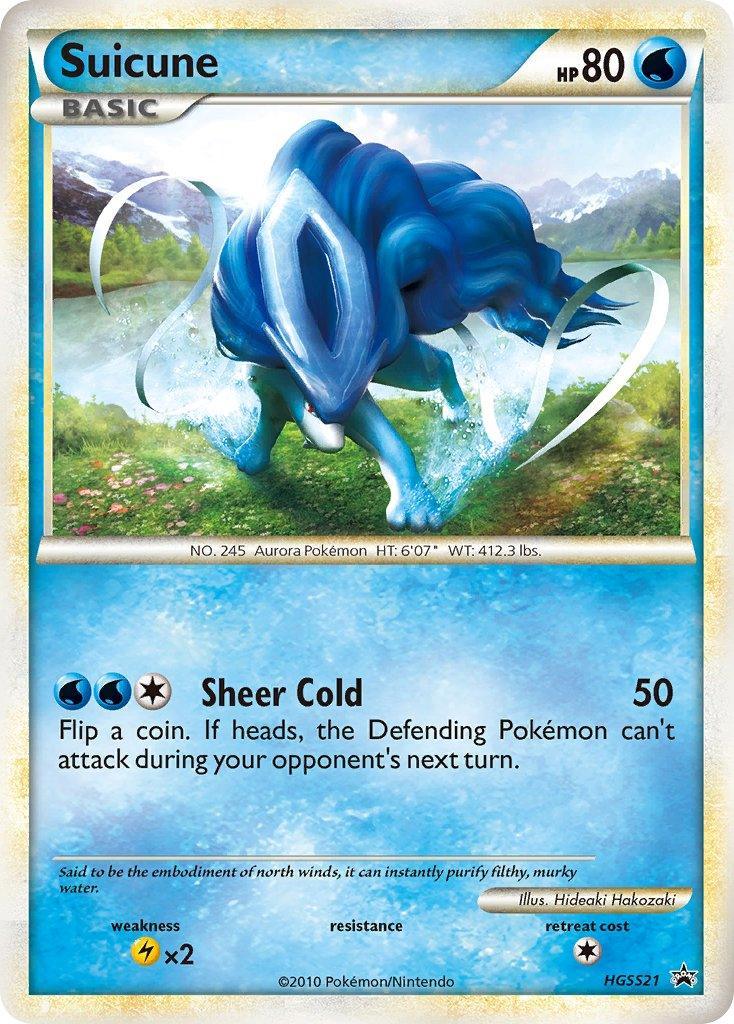Black Star Promo, HeartGold & SoulSilver: Black Star Promos, HGSS21, Holofoil, Lightning[×2], Water Suicune (HGSS21) [HeartGold & SoulSilver: Black Star Promos] - Trading Card World