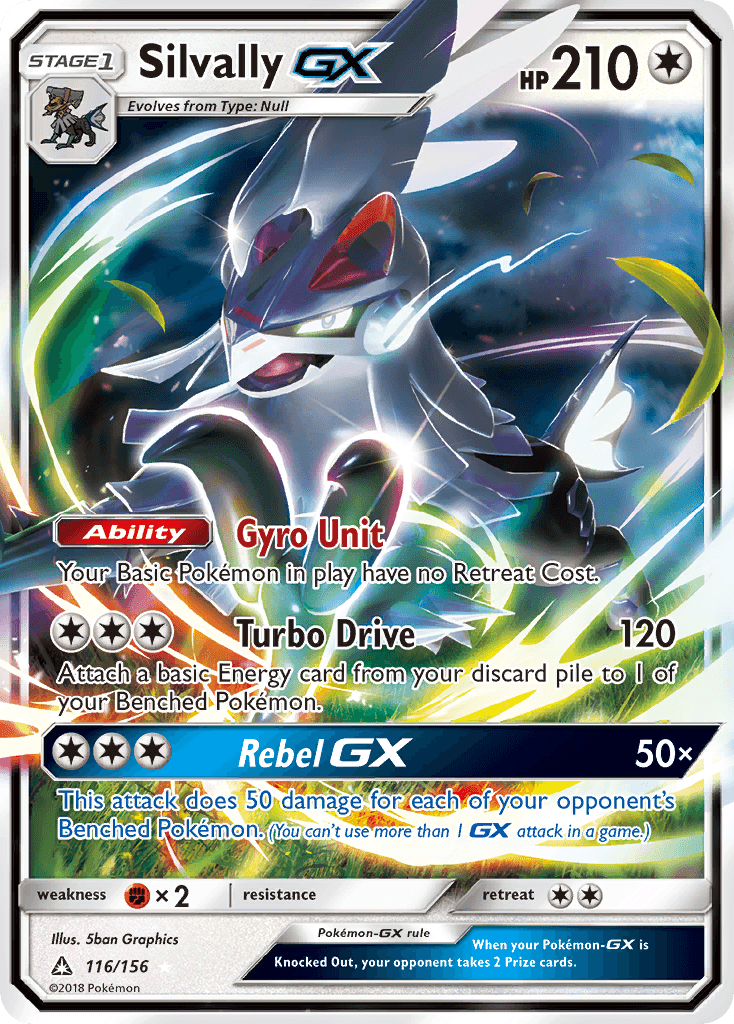 116, Colorless, Fighting[×2], Holofoil, Sun & Moon: Ultra Prism, Ultra Rare Silvally GX (116/156) [Sun & Moon: Ultra Prism] - Trading Card World