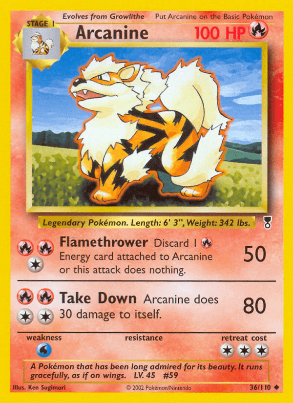 36, Fire, Legendary Collection, Normal, Reverse Holofoil, Uncommon, Water[×2] Arcanine (36/110) [Legendary Collection] - Trading Card World
