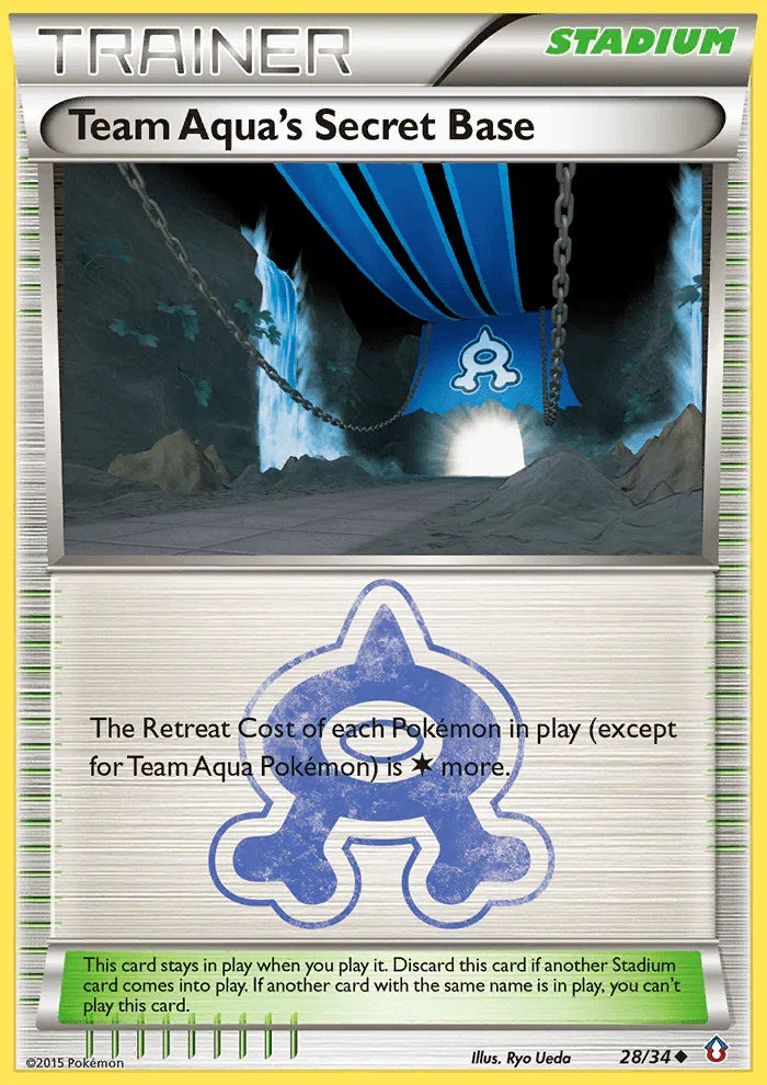 28, Normal, Reverse Holofoil, Stadium, Uncommon, XY: Double Crisis Team Aqua's Secret Base (28/34) [XY: Double Crisis] - Trading Card World