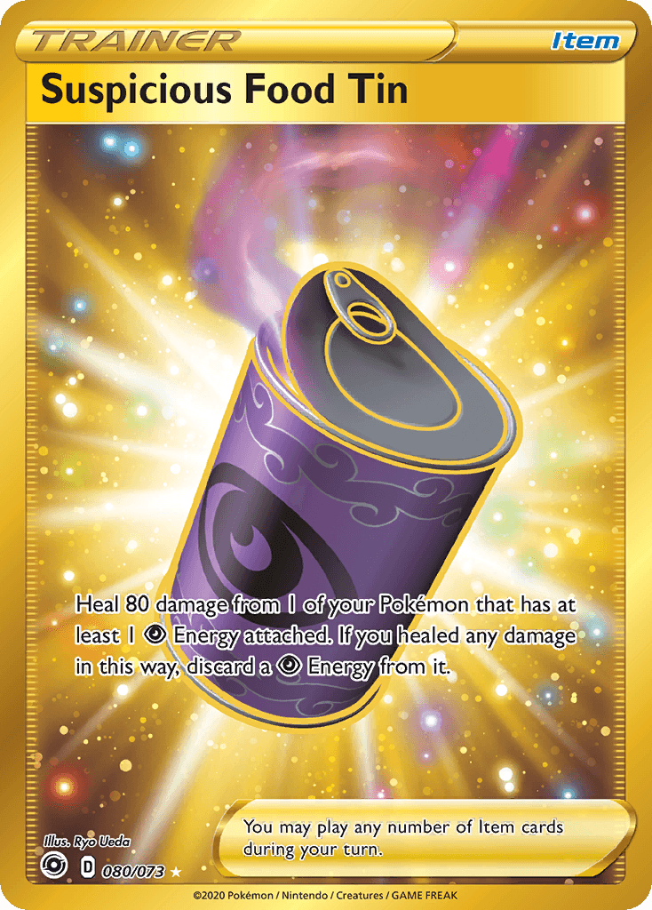 080, Holofoil, Item, Secret Rare, Sword & Shield: Champion's Path Suspicious Food Tin (080/073) [Sword & Shield: Champion's Path] - Trading Card World