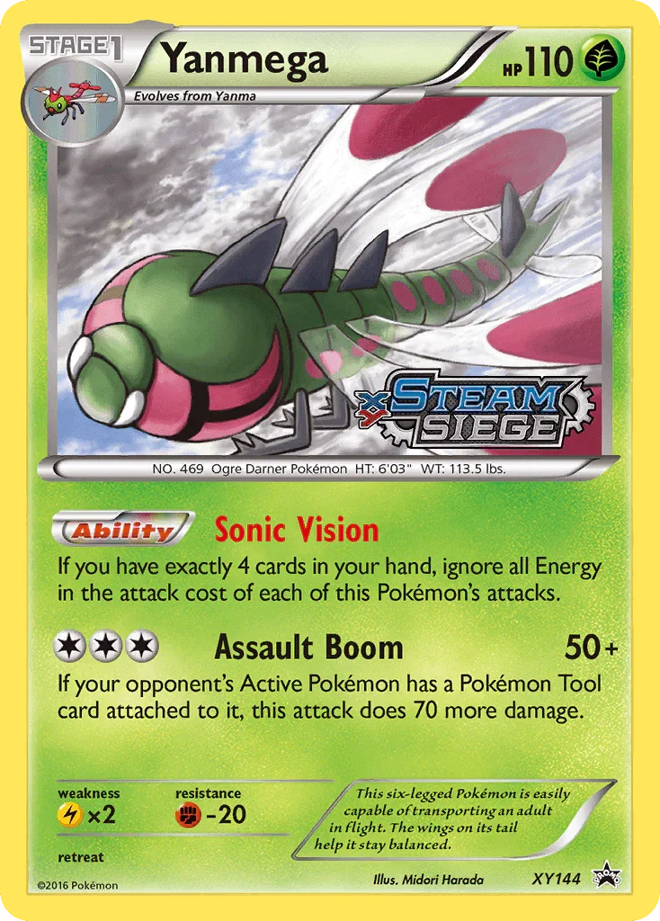 Fighting[-20], Grass, Holofoil, Lightning[×2], Promo, XY144, XY: Black Star Promos Yanmega (XY144) [XY: Black Star Promos] - Trading Card World