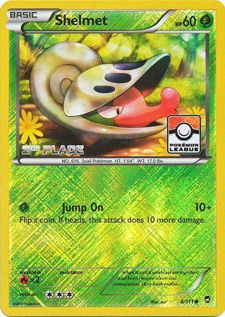 Fire[×2], Grass, Promo, Reverse Holofoil, XY: Furious Fists Shelmet (8/111) (League Promo 2nd Place) [XY: Furious Fists] - Trading Card World