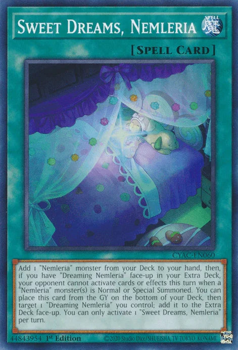 1st Edition, Common, Cyberstorm Access, Normal Spell, Spell Sweet Dreams, Nemleria [CYAC-EN060] Common - Trading Card World