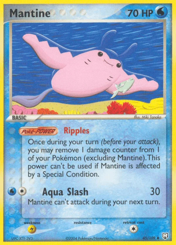 45, EX: Team Rocket Returns, Lightning[×2], Normal, Uncommon, Water Mantine (45/109) [EX: Team Rocket Returns] - Trading Card World
