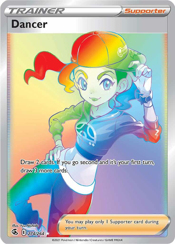 274, Holofoil, Secret Rare, Supporter, Sword & Shield: Fusion Strike Dancer (274/264) [Sword & Shield: Fusion Strike] - Trading Card World