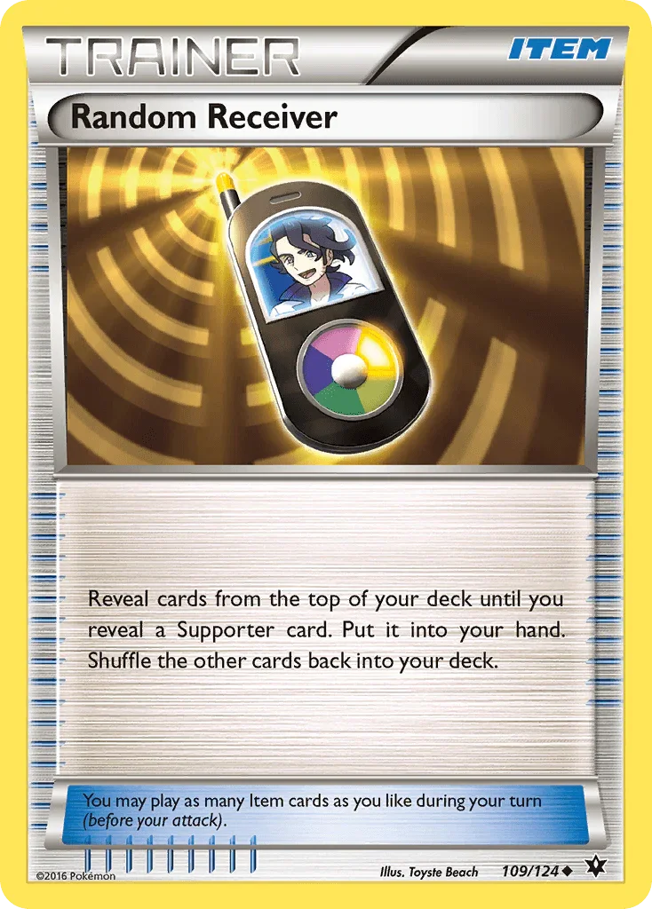 109, Item, Normal, Reverse Holofoil, Uncommon, XY: Fates Collide Random Receiver (109/124) [XY: Fates Collide] - Trading Card World