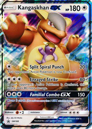 Colorless, Fighting[×2], Holofoil, Promo, SM188, Sun & Moon: Black Star Promos Kangaskhan GX (SM188) (Jumbo Card) [Sun & Moon: Black Star Promos] - Trading Card World