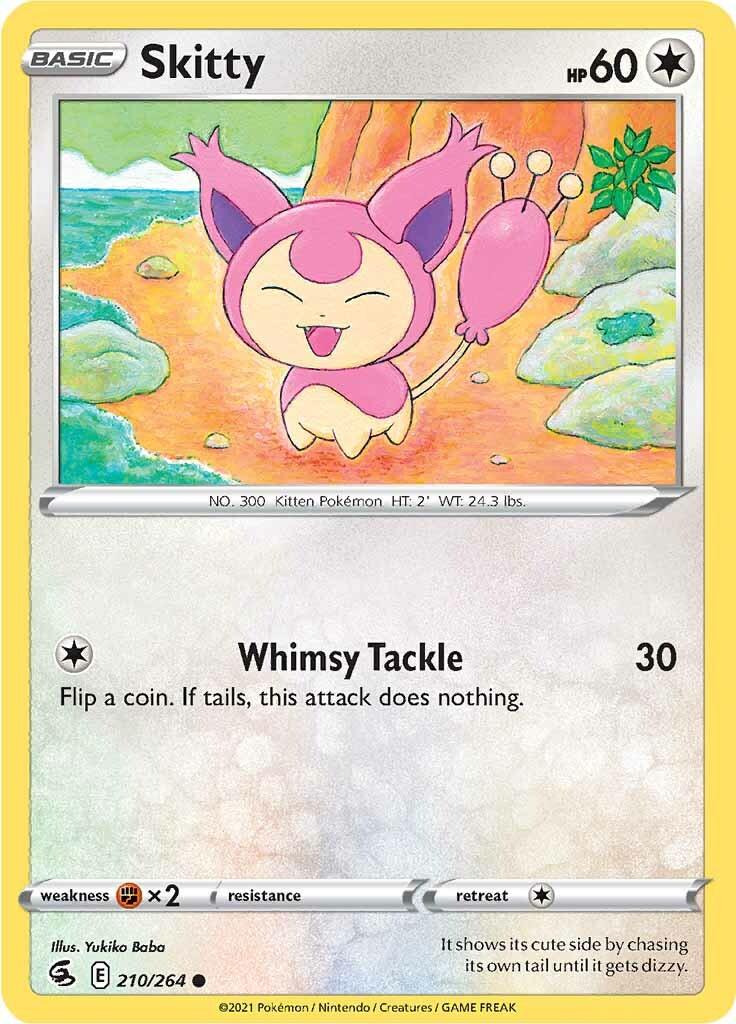 210, Colorless, Common, Fighting [x2], Normal, Reverse Holofoil, Sword & Shield: Fusion Strike Skitty (210/264) [Sword & Shield: Fusion Strike] - Trading Card World