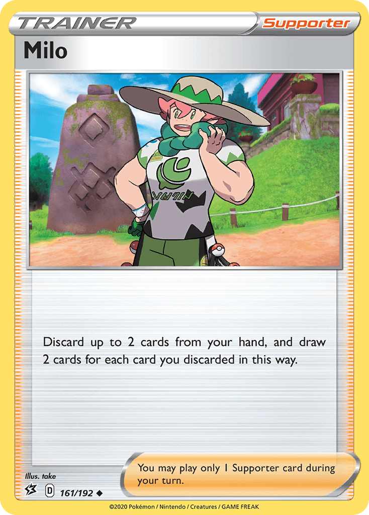 161, Normal, Reverse Holofoil, Supporter, Sword & Shield: Rebel Clash, Uncommon Milo (161/192) [Sword & Shield: Rebel Clash] - Trading Card World