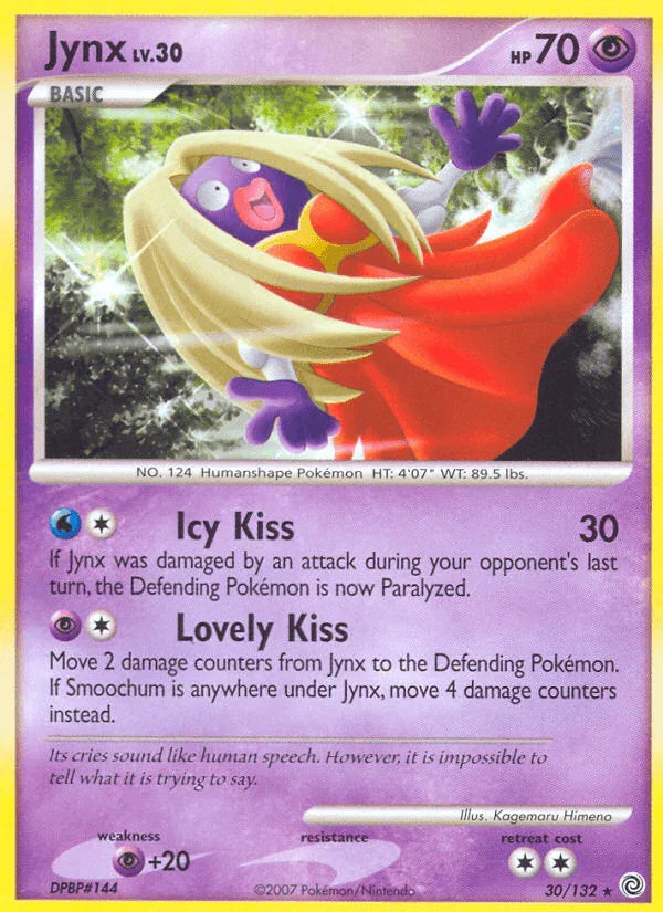 30, Diamond & Pearl: Secret Wonders, Normal, Psychic, Psychic[+20], Rare, Reverse Holofoil Jynx (30/132) [Diamond & Pearl: Secret Wonders] - Trading Card World