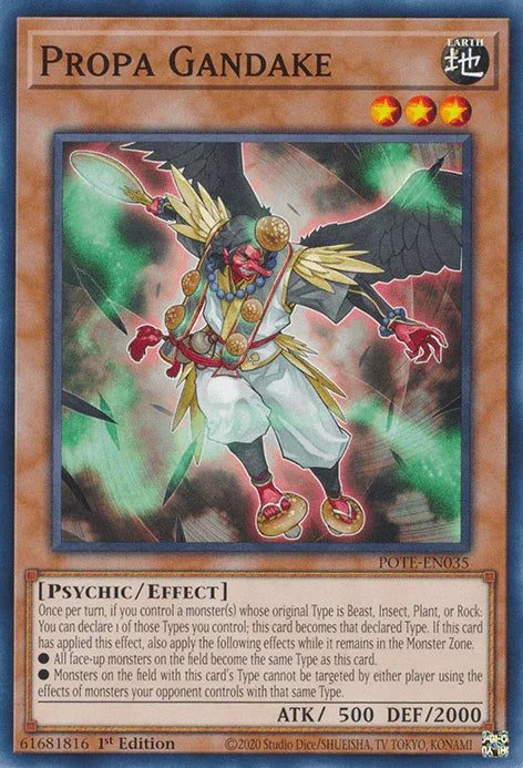 1st Edition, Common, Earth, Effect Monster, Power of the Elements, Psychic, Unlimited Propa Gandake [POTE-EN035] Common - Trading Card World