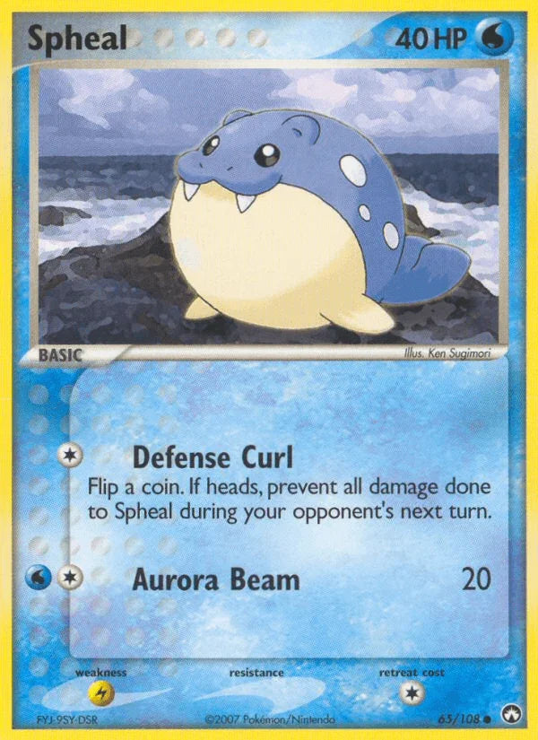 65, Common, EX: Power Keepers, Lightning[×2], Normal, Water Spheal (65/108) [EX: Power Keepers] - Trading Card World