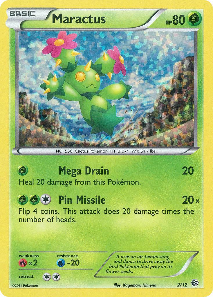 Fire[×2], Grass, Holofoil, McDonald's Promos: 2011 Collection, Promo, Water[-20] Maractus (2/12) [McDonald's Promos: 2011 Collection] - Trading Card World