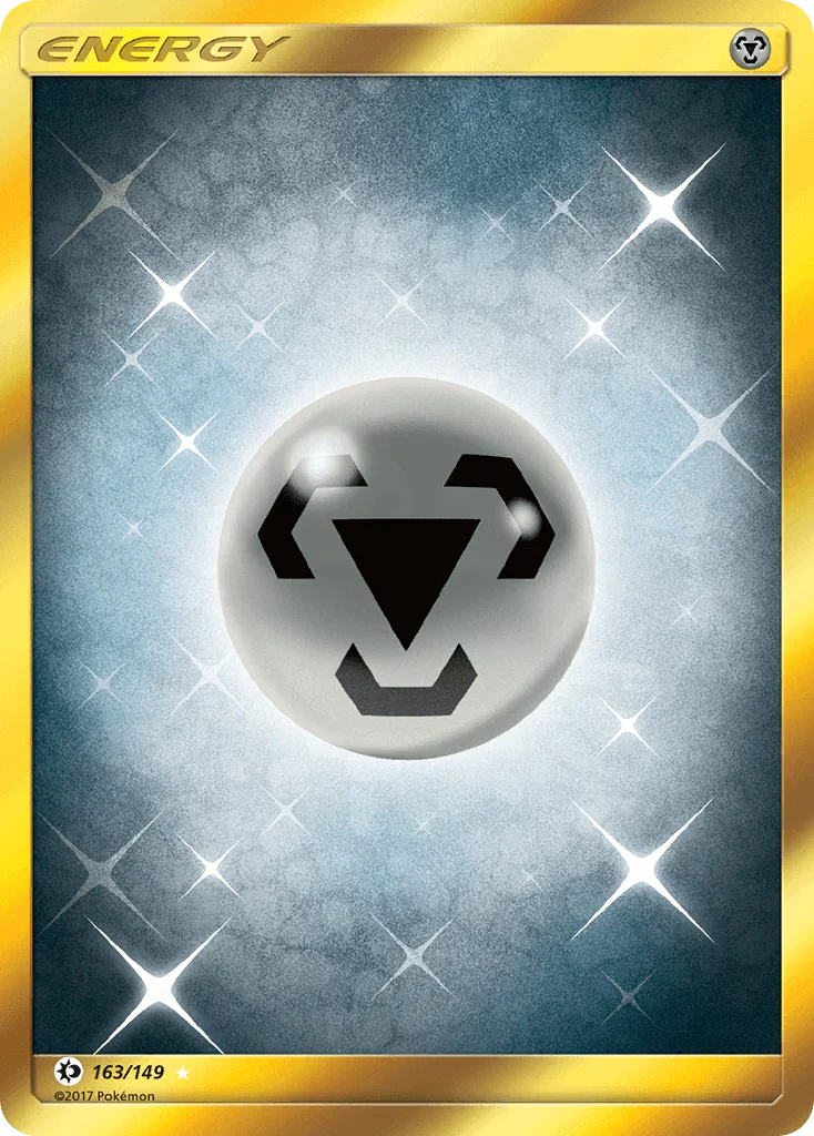 163, Basic Metal Energy, Holofoil, Secret Rare, Sun & Moon: Base Set Metal Energy (163/149) [Sun & Moon: Base Set] - Trading Card World