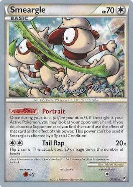 Colorless, Fighting[×2], Normal, Rare, World Championships 2012 Smeargle (8/90) (Eeltwo - Chase Moloney) [World Championships 2012] - Trading Card World