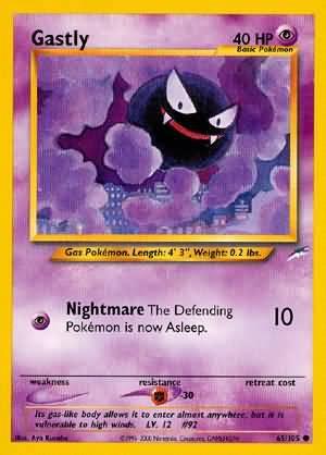 65, Common, Fighting[-30], Neo Destiny Unlimited, Normal, Psychic Gastly (65/105) [Neo Destiny Unlimited] - Trading Card World