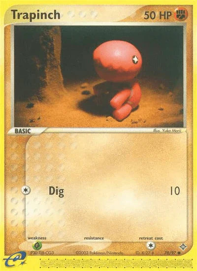 78, Common, EX: Dragon, Fighting, Grass[×2], Normal, Reverse Holofoil Trapinch (78/97) [EX: Dragon] - Trading Card World