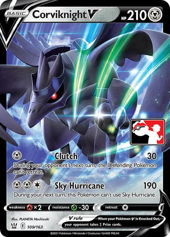 109, Fire[x2], Grass[-30], Holofoil, Metal, Prize Pack Series One, Ultra Rare Corviknight V (109/163) [Prize Pack Series One] - Trading Card World