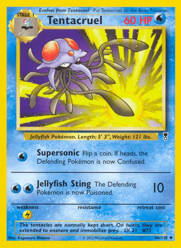 66, Legendary Collection, Lightning[×2], Normal, Reverse Holofoil, Uncommon, Water Tentacruel (66/110) [Legendary Collection] - Trading Card World