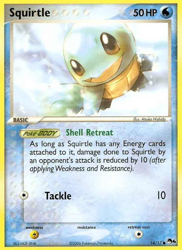 14, Common, Lightning[×2], Normal, POP Series 4, Water Squirtle (14/17) [POP Series 4] - Trading Card World