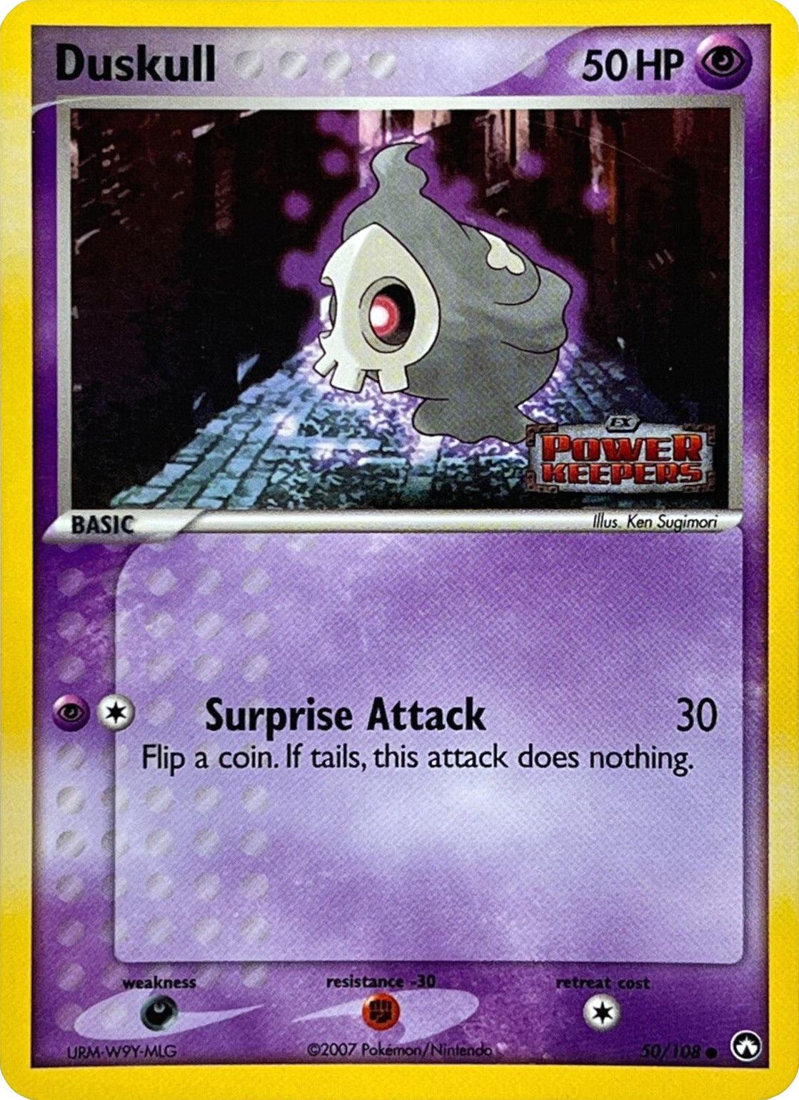 50, Common, Darkness[×2], EX: Power Keepers, Fighting[-30], Psychic, Reverse Holofoil Duskull (50/108) (Stamped) [EX: Power Keepers] - Trading Card World