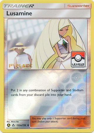 153a, Promo, Reverse Holofoil, Sun & Moon: Ultra Prism, Supporter Lusamine (153a/156) (League Challenge Alt Art 1st Place) [Sun & Moon: Ultra Prism] - Trading Card World