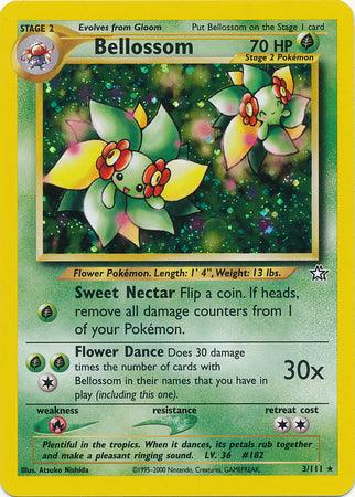 Fire[×2], Grass, Holo Rare, Holofoil, Neo Genesis Unlimited Bellossom (3/111) [Neo Genesis Unlimited] - Trading Card World