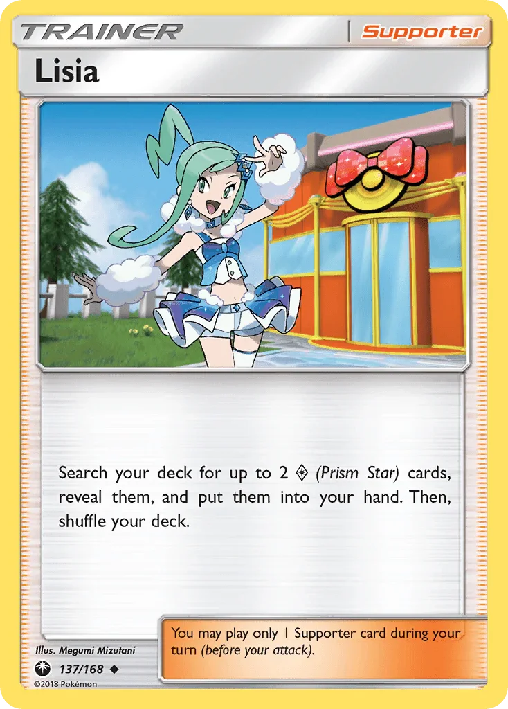 137, Normal, Reverse Holofoil, Sun & Moon: Celestial Storm, Supporter, Uncommon Lisia (137/168) [Sun & Moon: Celestial Storm] - Trading Card World