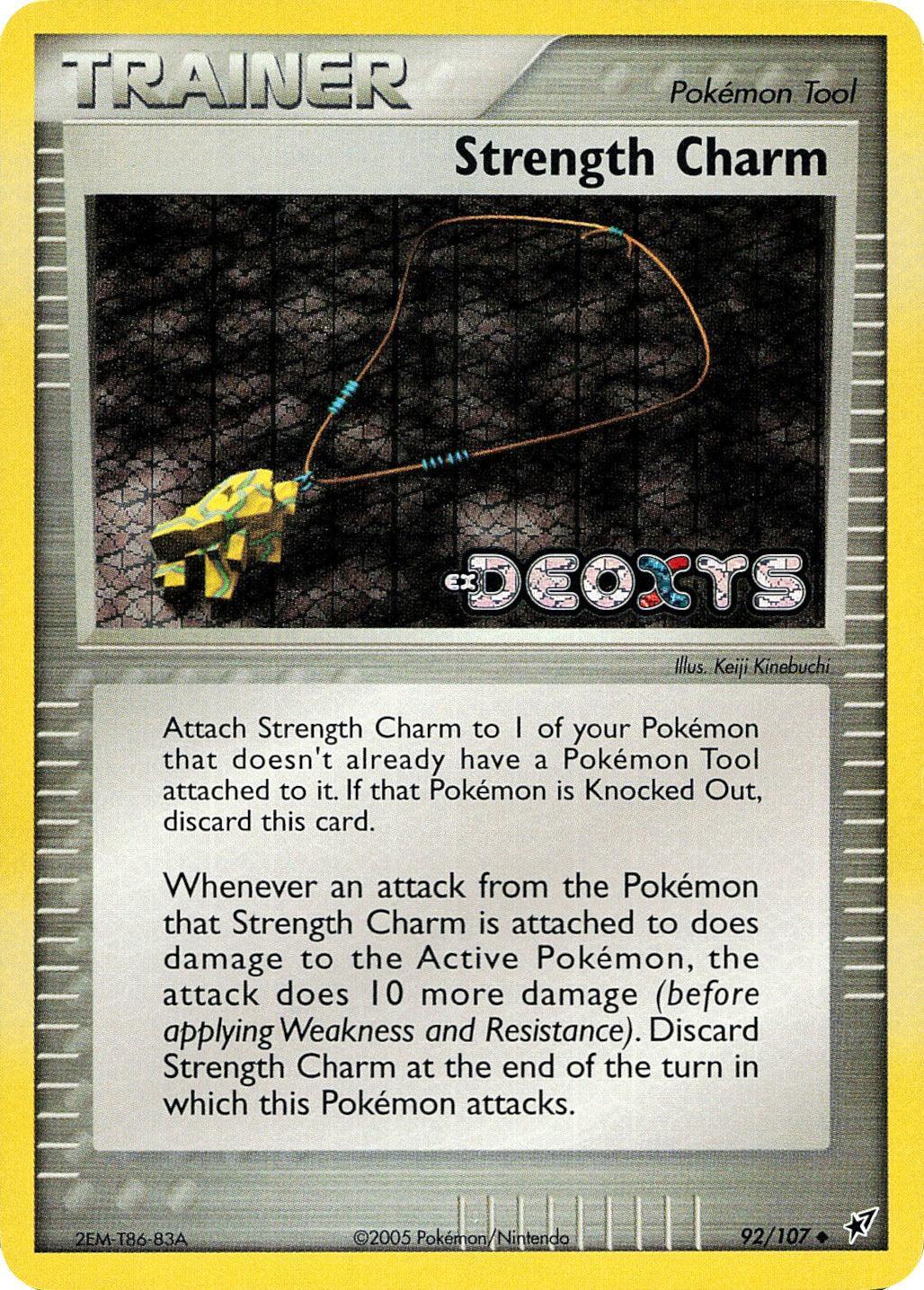 92, EX: Deoxys, Item, Reverse Holofoil, Uncommon Strength Charm (92/107) (Stamped) [EX: Deoxys] - Trading Card World