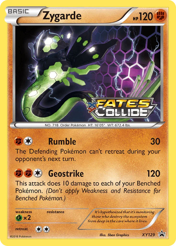 Fighting, Grass[×2], Holofoil, Promo, XY129, XY: Black Star Promos Zygarde (XY129) [XY: Black Star Promos] - Trading Card World