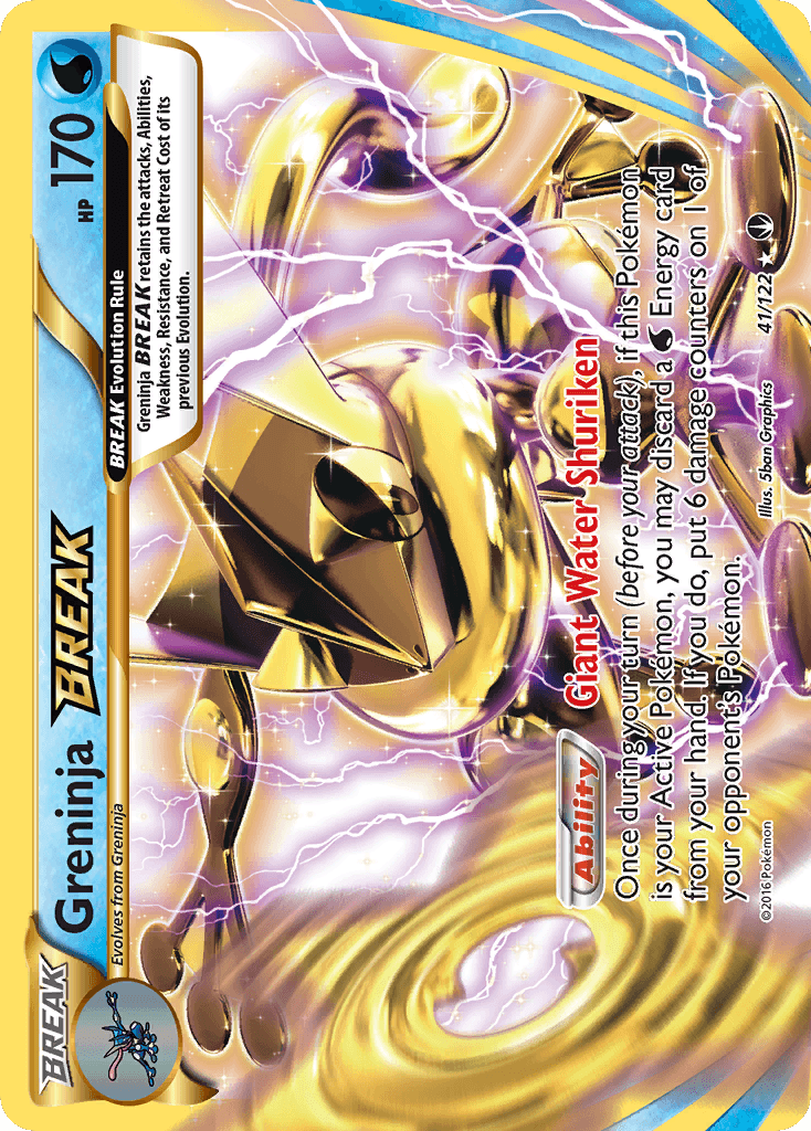 41, Holofoil, Ultra Rare, Water, XY: BREAKpoint Greninja BREAK (41/122) [XY: BREAKpoint] - Trading Card World