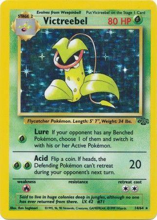 14, Fire[×2], Grass, Holo Rare, Holofoil, Jungle Unlimited Victreebel (14/64) [Jungle Unlimited] - Trading Card World