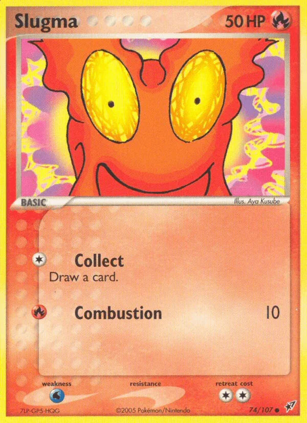 74, Common, EX: Deoxys, Fire, Normal, Water[×2] Slugma (74/107) [EX: Deoxys] - Trading Card World