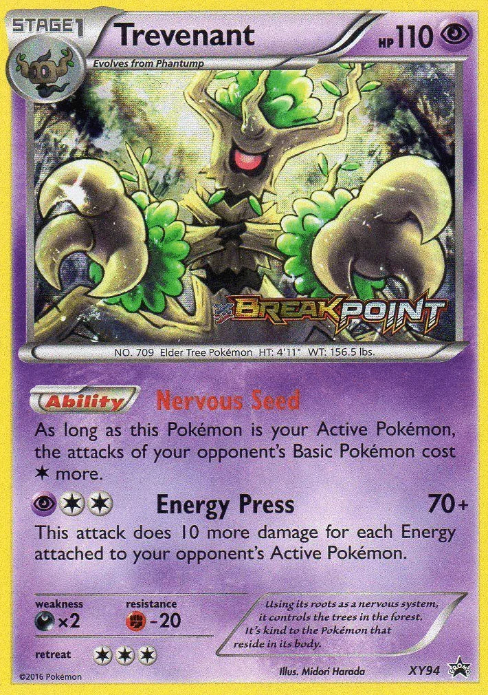 Darkness [x2], Fighting [-20], Holofoil, Promo, Psychic, XY94, XY: Black Star Promos Trevenant (XY94) (Prerelease) [XY: Black Star Promos] - Trading Card World
