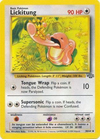 38, Colorless, Fighting[×2], Jungle Unlimited, Normal, Psychic[-30], Uncommon Lickitung (38/64) [Jungle Unlimited] - Trading Card World